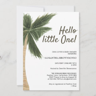 Invitation Garçon Fille Palmier Bohème Fête Genre Neutre