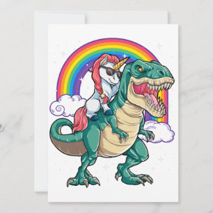 Invitation Garçon Filles Hommes Femmes Dinosaure T rex Cheval