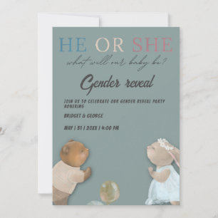 Invitation garçon ou fille sexe révéler une fête