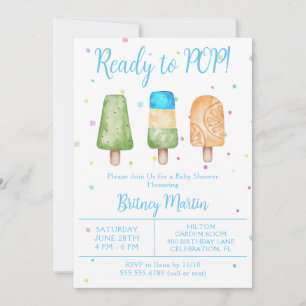 Invitation Garçon Prêt à Naître Fête Prénatale d'Été