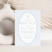 Garçon rayé bleu  Baptême