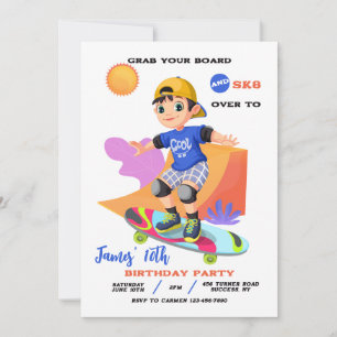 Invitation Garçon Skatepark