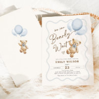 Garçon Teddy Ours Nous Pouvons Attendre Baby showe