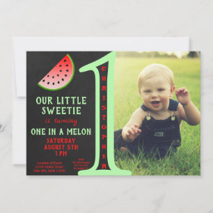Invitation Garçon Un Dans Un Melon 1Er Anniversaire Parties s