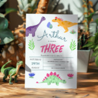 Garçons Cute Blue Jungle T-Rex Dinosaur Anniversai