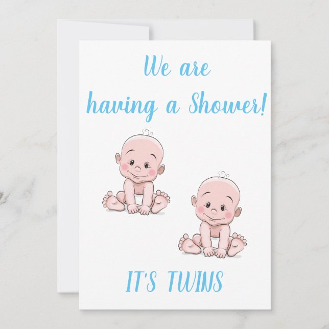 INVITATION ****GARÇONS DE BÉBÉ VIERGES**** DOUCHE POUR MAMAN (Devant)