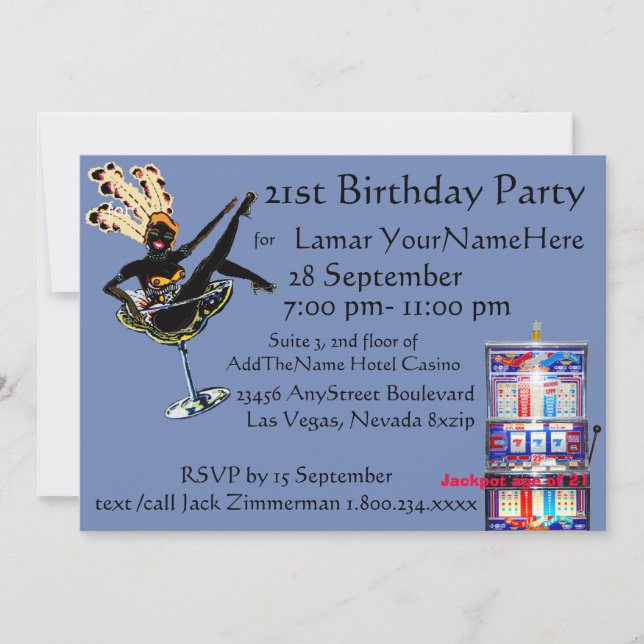 Invitation Garçons de Las Vegas fêtent un anniversaire (Devant)