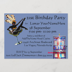 Invitation Garçons de Las Vegas Soirée d'anniversaire