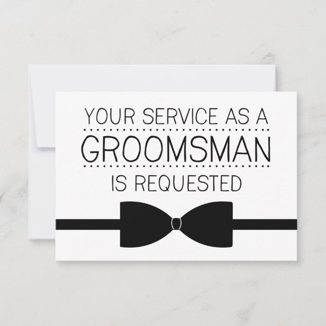 Invitation Garçons d'honneur de la demande | de Groomsman (Devant)