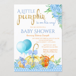 Invitation Garçons peu d'invitations de baby shower d'automne