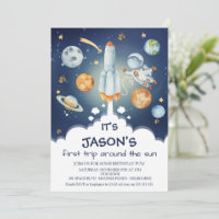 Garçons Space First Trip Autour du soleil Annivers