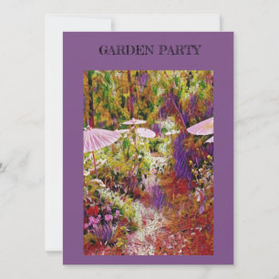 invitation garden party beautiful peony garden