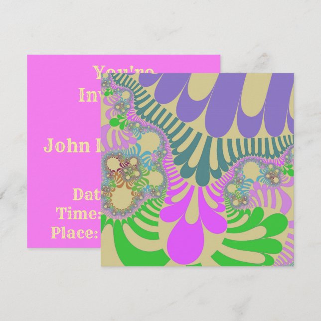 Invitation Garden Rainbow Mod (Devant / Derrière)