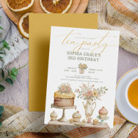 Garden Tea Party Cute Anniversaire de enfant