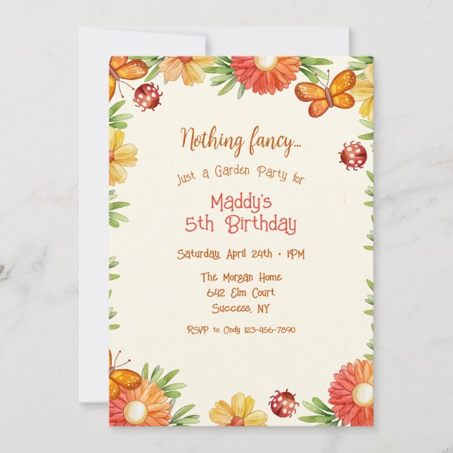 Invitation Garden Visitors (Devant)