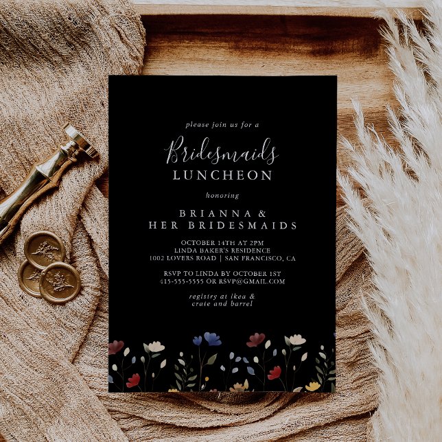 Invitation Garden Wildflower Bridesmaids Luncheon Shower (Créateur téléchargé)