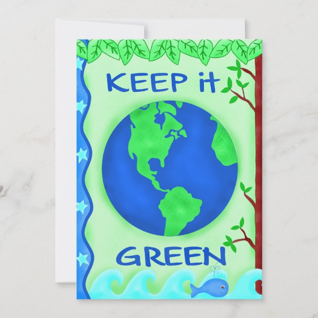 Invitation Garder vert Sauver la Terre Environnement Art (Devant)
