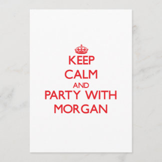 Invitation Gardez le calme et la partie avec Morgan