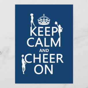 Invitation Gardez le calme et l'encouragez sur (majorettes)