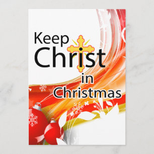 Invitation Gardez le Christ à Noël, Swirl