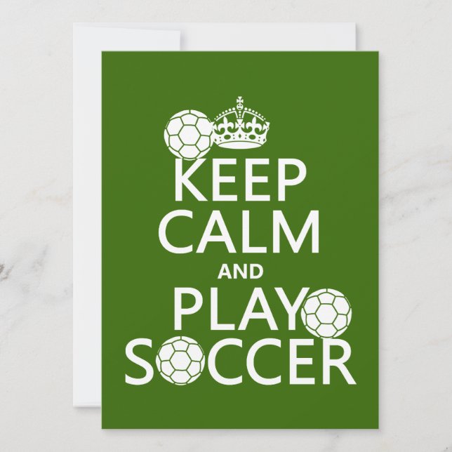 Invitation Gardez le football de calme et de jeu (toute (Devant)