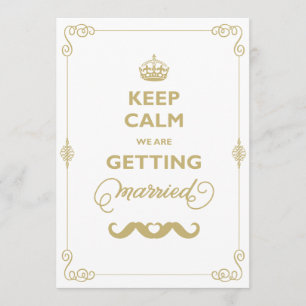 Invitation Gardez le mariage gai vintage classique de