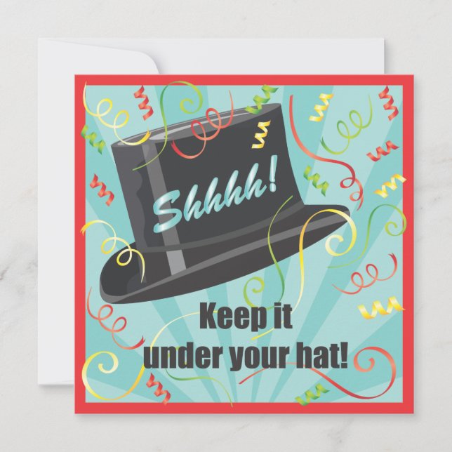 Invitation Gardez-le sous votre casquette Surprise Party Invi (Devant)