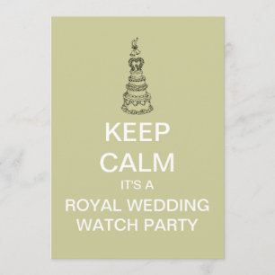 Invitation GARDEZ l'invitation royal CALME de partie de
