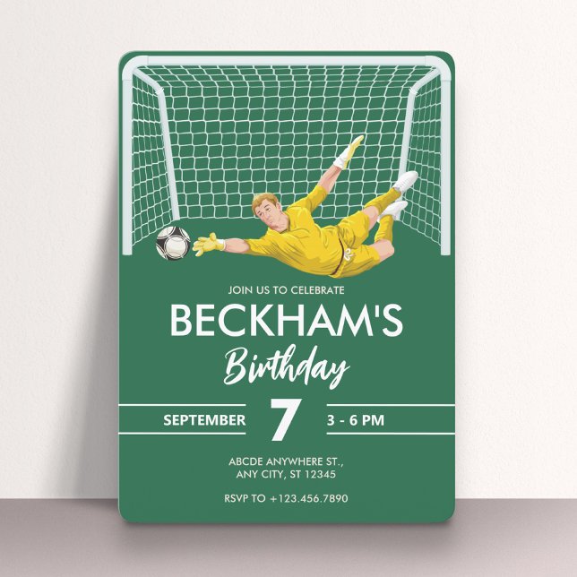 Invitation Gardien de but football  (Créateur téléchargé)