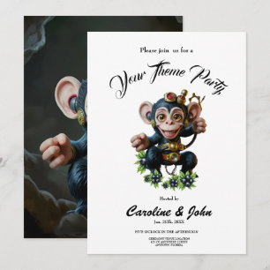 Invitation Gardien de la grotte à ressort – Le singe qui murm