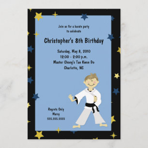 INVITATION GARY KARATE MARTIAL ART ANNIVERSAIRE