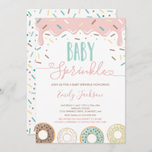 Invitation Gâteau Bébé Sprinkle Avec Amour