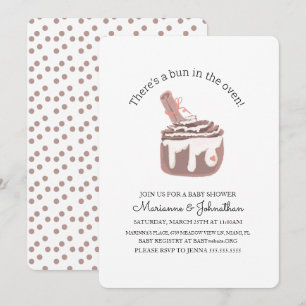 Invitation Gâteau Collant Dans Le Four Baby Shower 