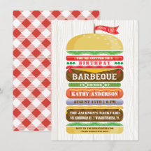 Gâteau de hamburger empilé Anniversaire BBQ Bois