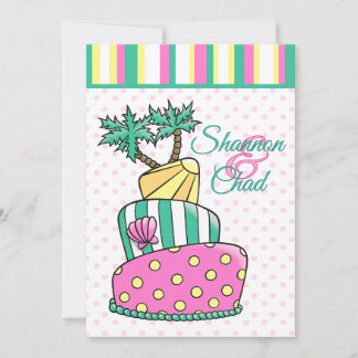 Invitation Gâteau de plage tropicale
