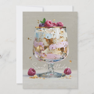 Invitation Gâteau élégant aux framboises Impasto