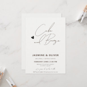 Invitation Gâteau et alcool drôle mariage