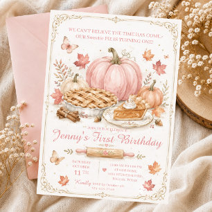 Invitation Gâteaux secs à la citrouille aquarelle Tarte à la