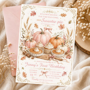 Invitation Gâteaux secs à la citrouille aquarelle Tarte à la