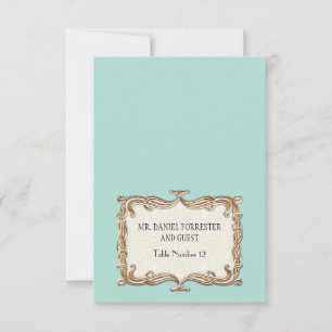 Invitation Gatsby Art Déco Nouveau dentelle Faux Gold Tulip