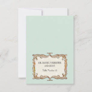 Invitation Gatsby Art Déco Nouveau Dentelle Faux Or Tulipe
