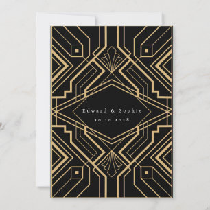 Invitation Gatsby Effect Wedding Enregistrer la date