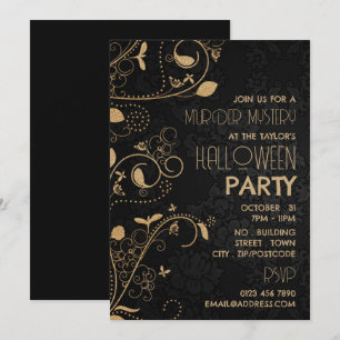 Invitation Gatsby Style, Meurtre Mystère Halloween Party