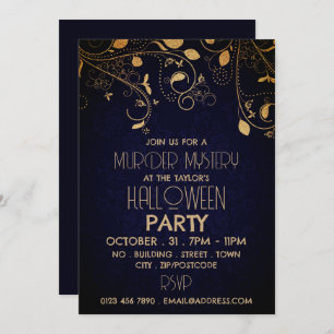 Invitation Gatsby Style, Meurtre Mystère Halloween Party