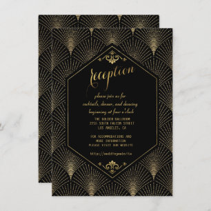 Invitation Gatsby Vintage Art Déco Réception De Mariage