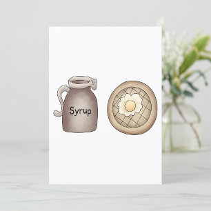 Invitation Gaufre et petit déjeuner au pot de sirop d'érable