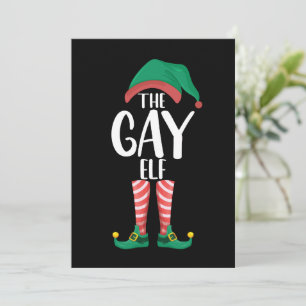Invitation Gay Elf LGTBQ Correspondant Famille de Noël