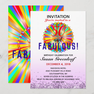 Invitation Gay LGBTQ N'Importe Quel Âge Fabuleux Arc En Ciel 