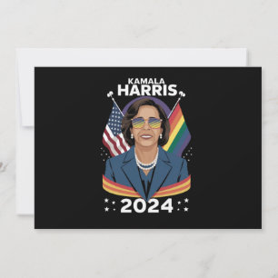 Invitation Gay pride Kamala Harris 2024 Vice-président LGBTQ+
