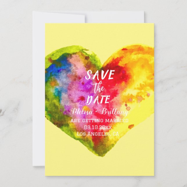 Invitation Gay pride LGBT Rainbow Marriage Mariage (Devant)